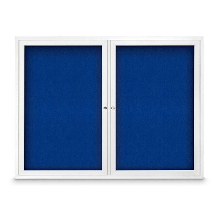 United Visual Products Sliding Door Indoor Enclosed Corkboard, 9 UV9029ACS-GOLD-PEARL